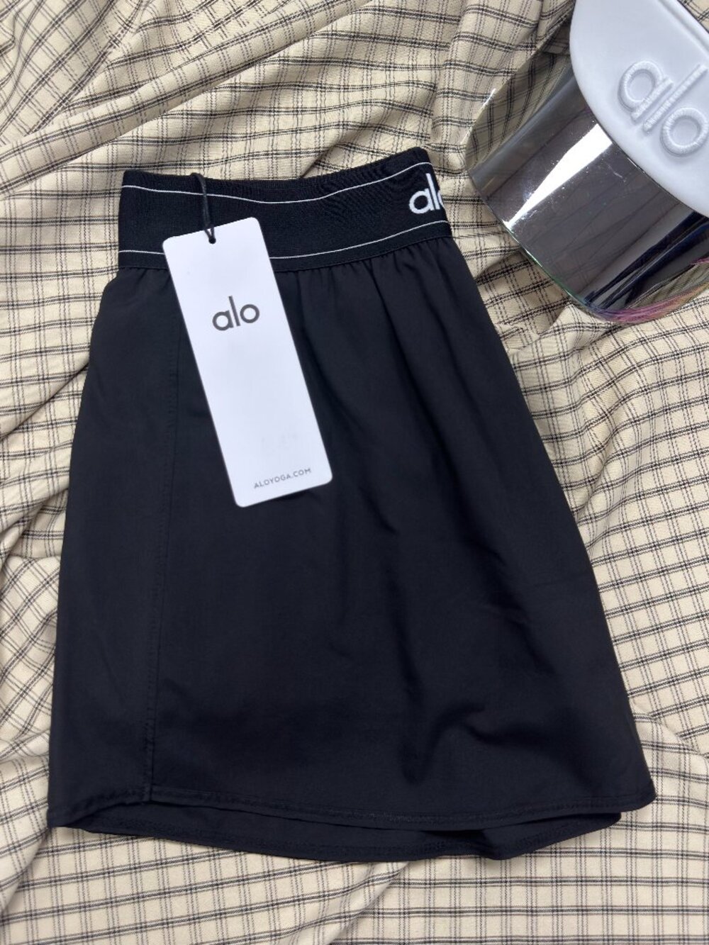 Tenniscore Chic🎾ALO Yoga Match Point Tennis Skirt Black NWT💖 - Picture 4 of 7